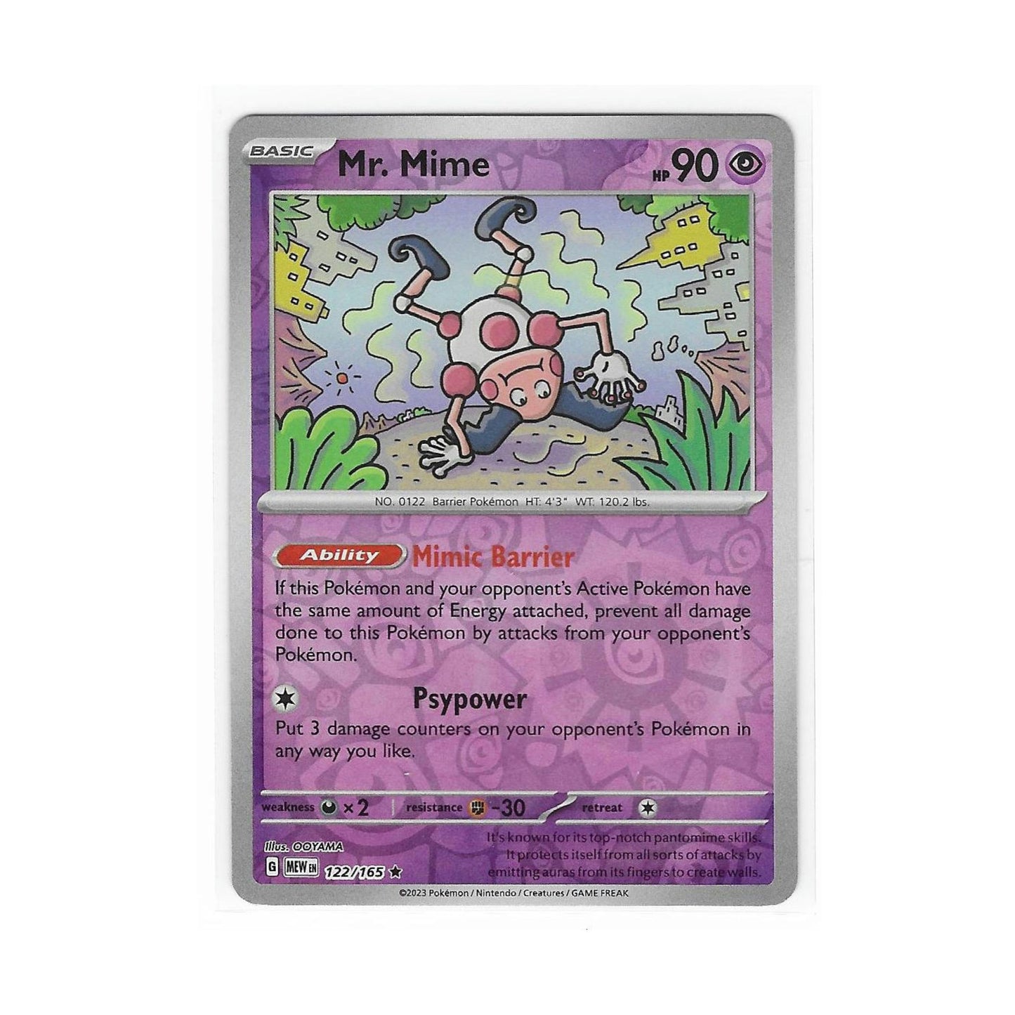 Mr. Mime Reverse Holo 122/165