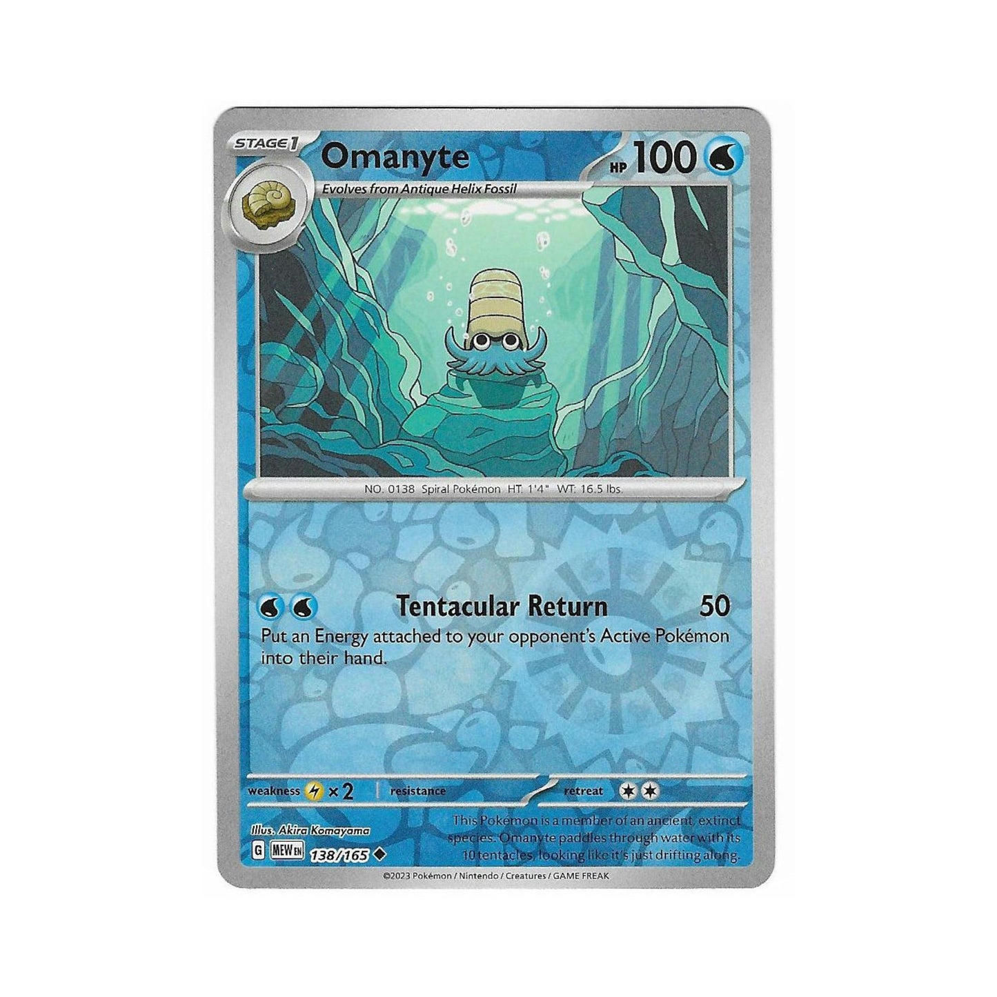 Omanyte Reverse Holo 138/165