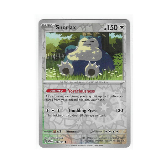 Snorlax Reverse Holo 143/165