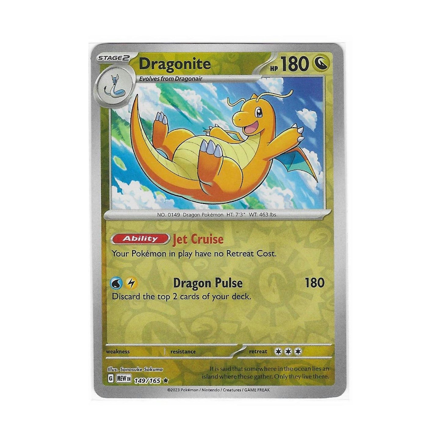 Dragonite Reverse Holo 149/165