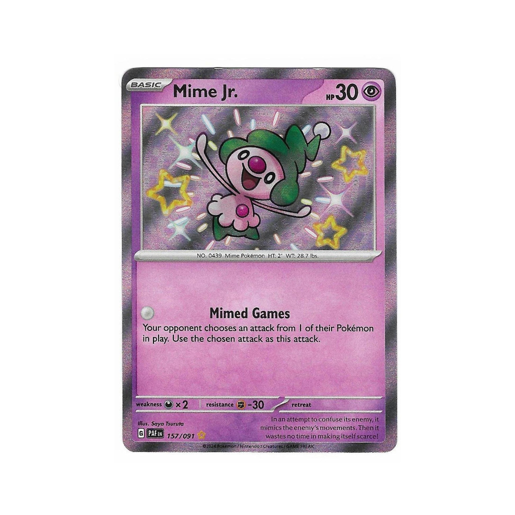 pokemon mime jr card Shiny Mime Jr 157/091