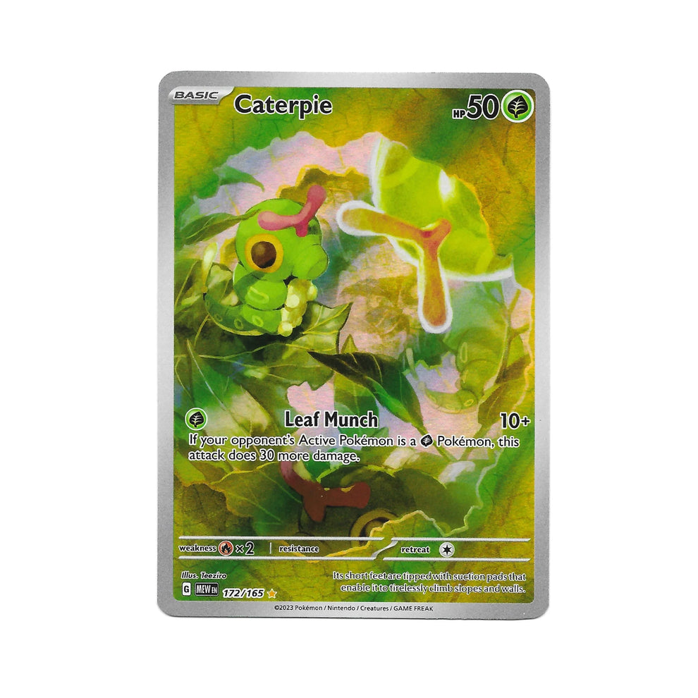 Caterpie - MEW 172/165 IT - Illustrazione Rara - 151 Caterpie - MEW 172/165 IT - Illustrazione Rara - 151