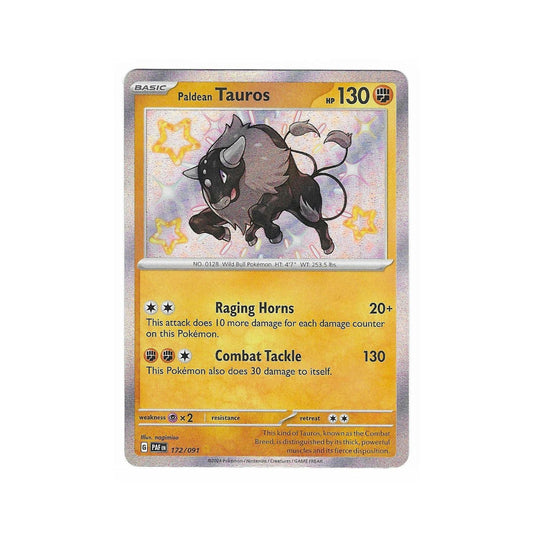 Shiny Paldean Tauros 172/091