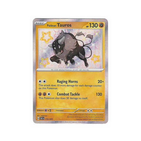 Shiny Paldean Tauros 172/091