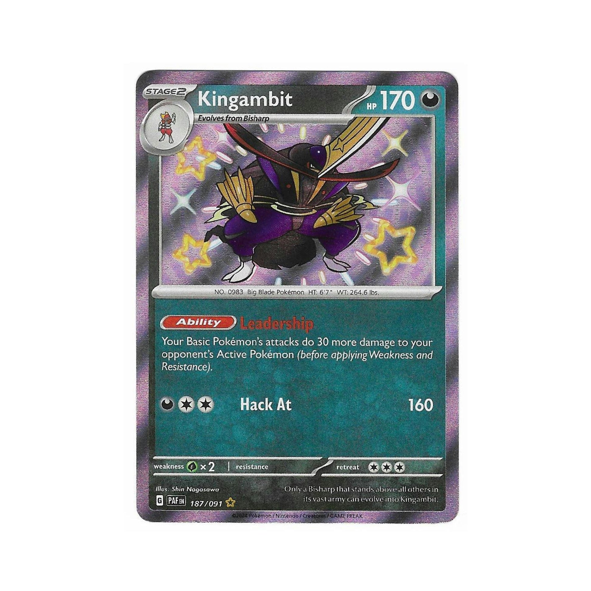 Shiny Kingambit 187/091 - Shop Pokemon Cards Mochi Pals Shiny Kingambit 187/091 - Shop Pokemon Cards Mochi Pals