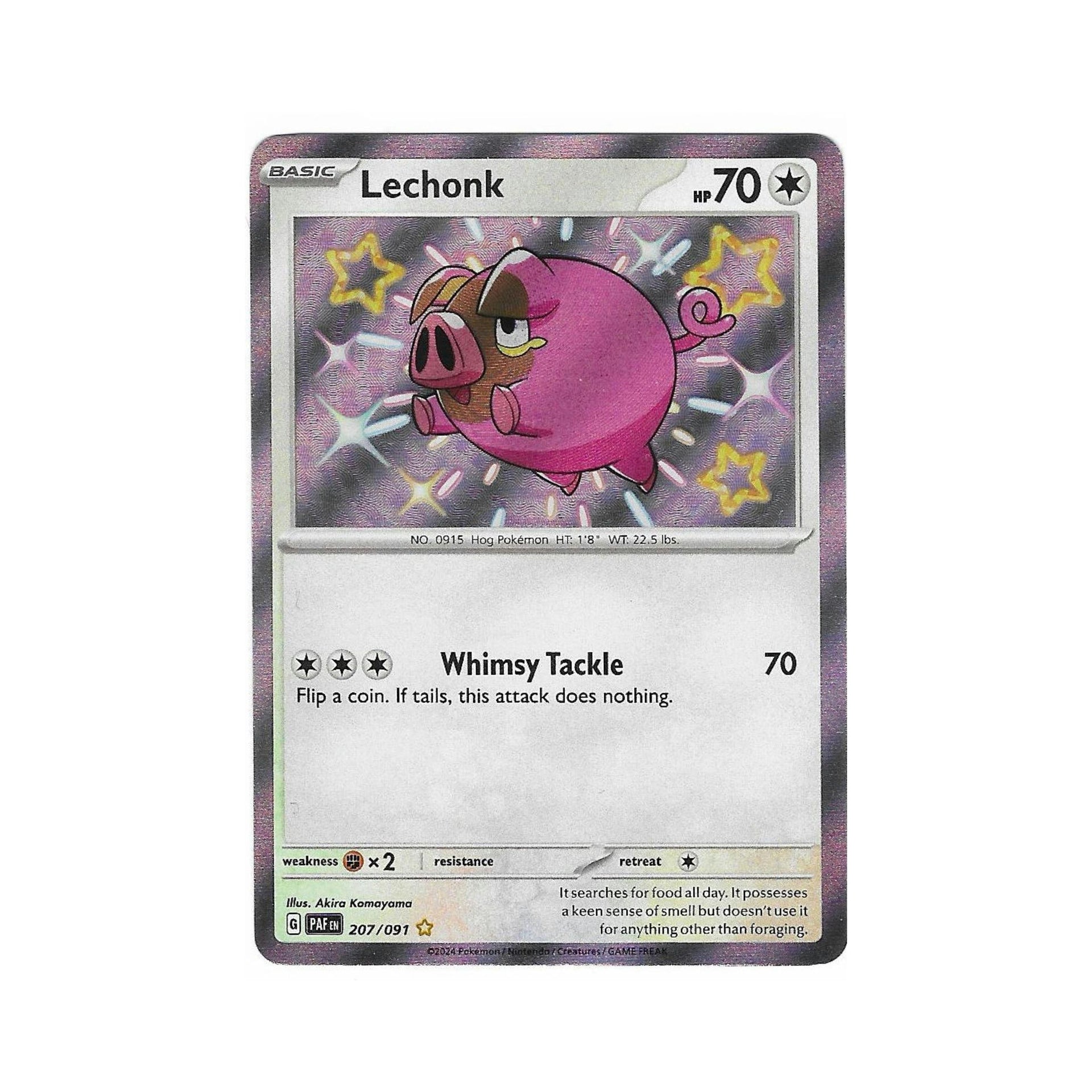 shiny lechonk pokemon card Shiny Lechonk 207/091