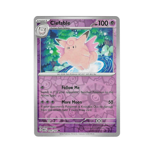 Clefable Reverse Holo 036/165