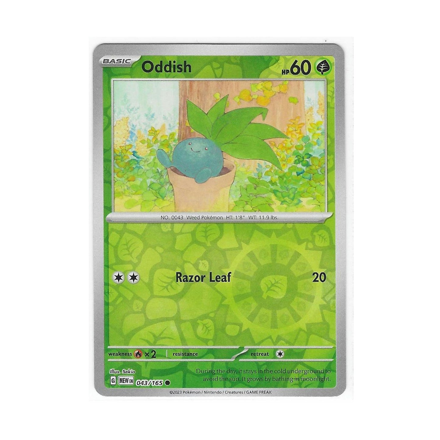 Oddish Reverse Holo 043/165