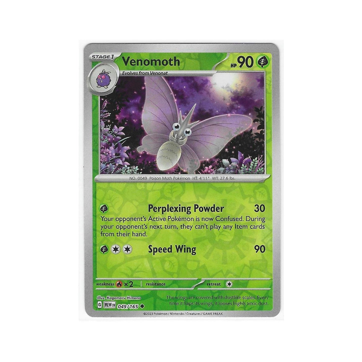 Venomoth Reverse Holo 049/165