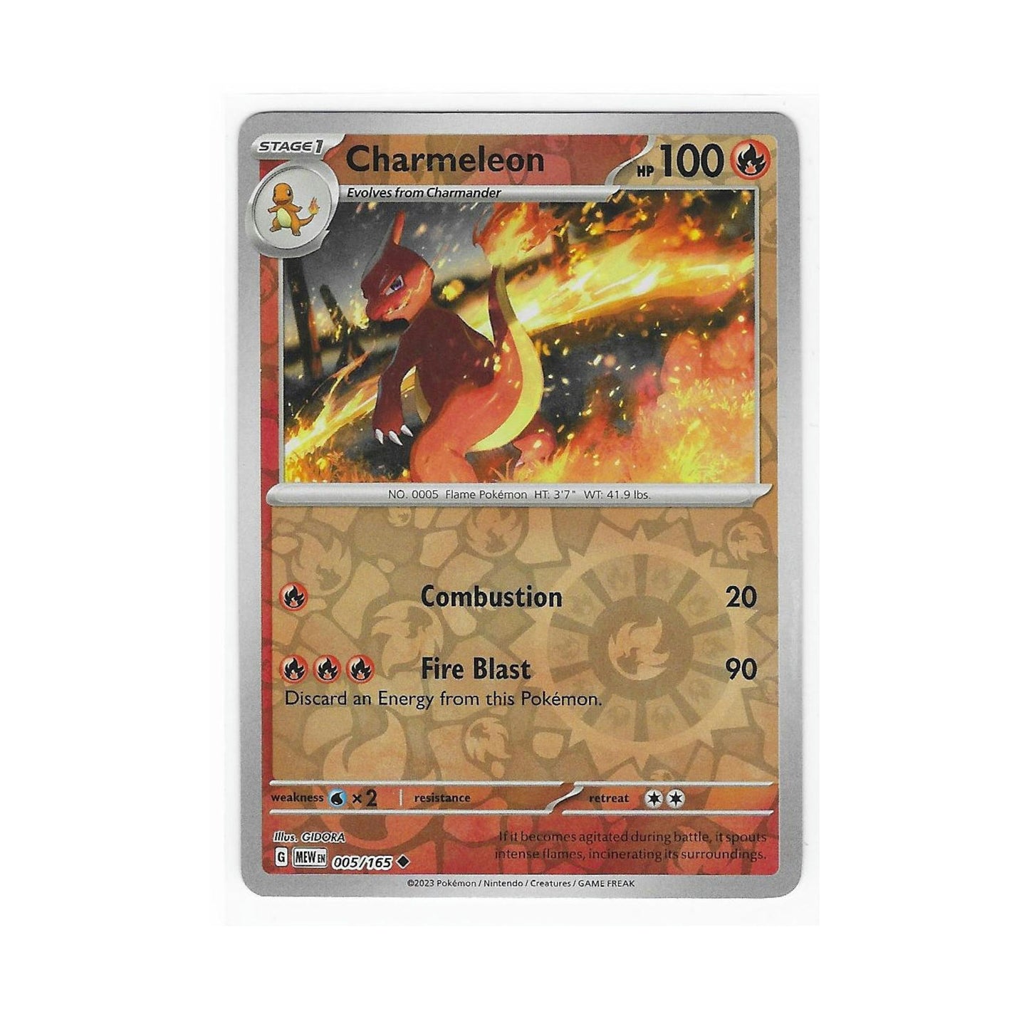 Charmeleon Reverse Holo 005/165