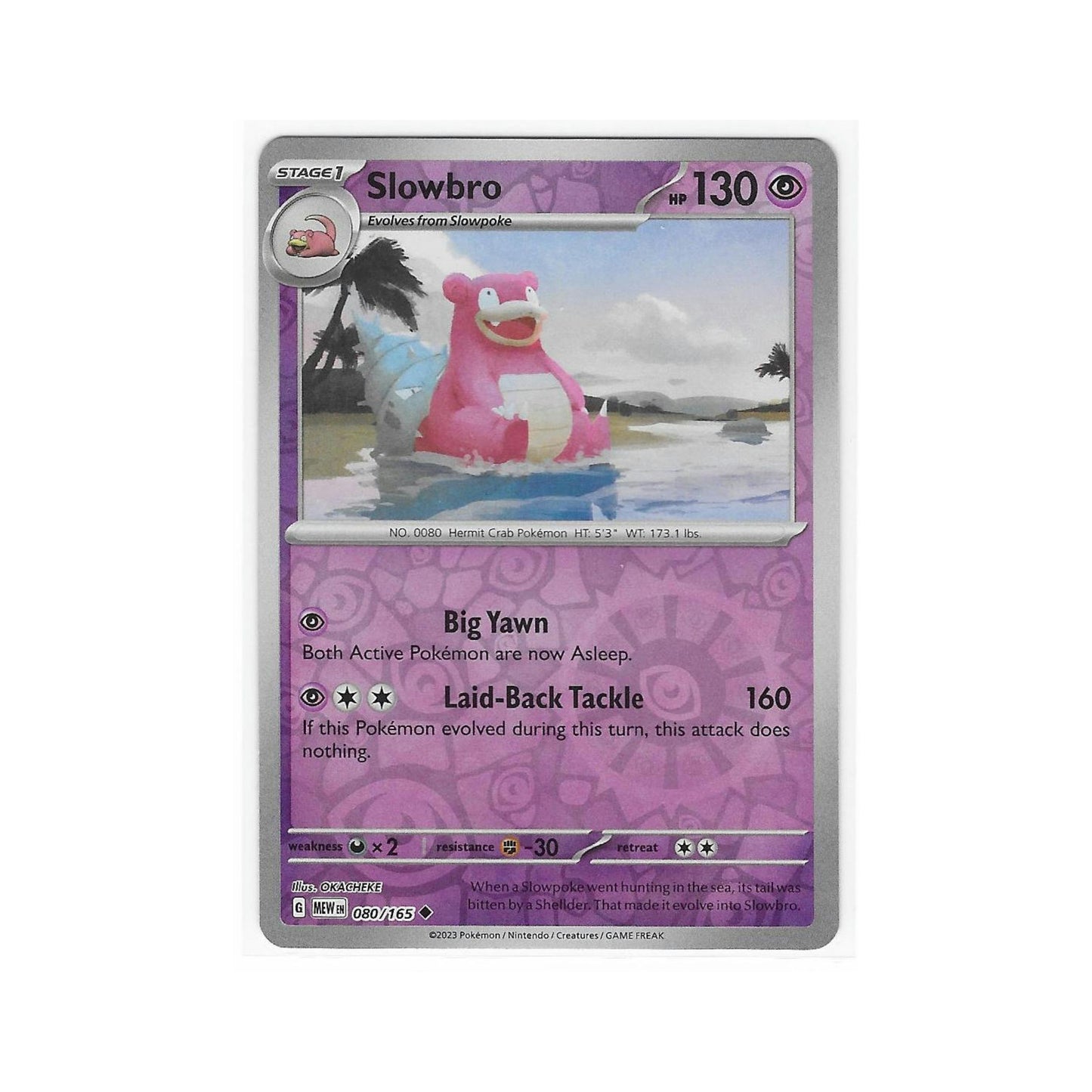 Slowbro Reverse Holo 080/165