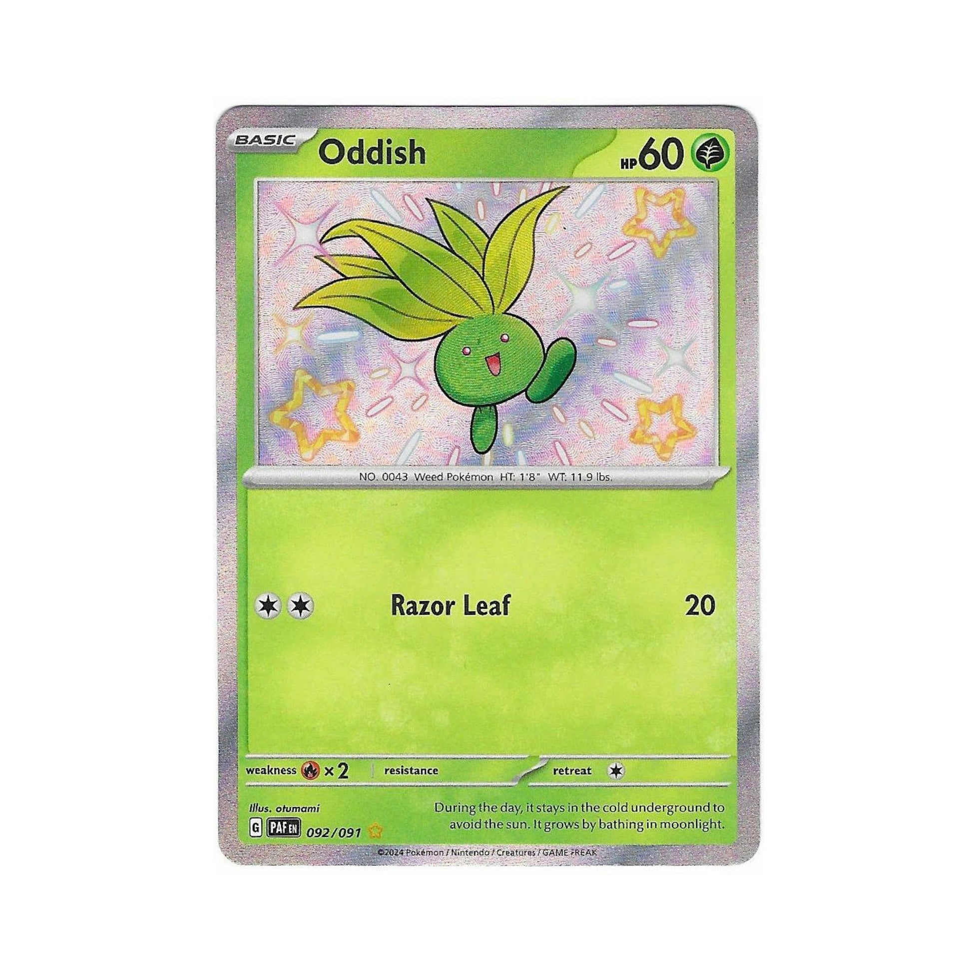 shiny oddish pokemon card Oddish #92 Prices | Pokemon Paldean Fates
