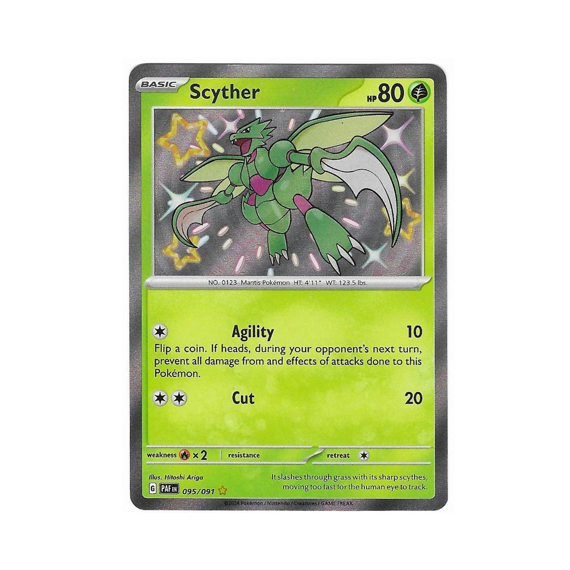 shiny scyther pokemon card Shiny Scyther 095/091