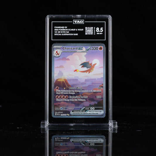 [TAG 8.5] CHARIZARD EX 2023 POKÉMON SCARLET & VIOLET 151 #199/165