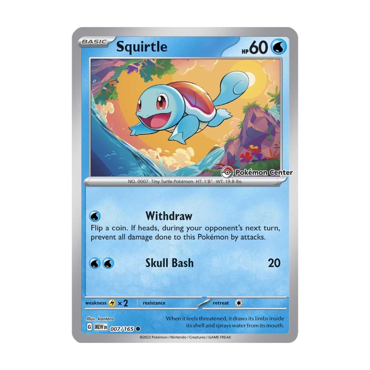 Squirtle 151 Pokemon Centre Stamped Promo