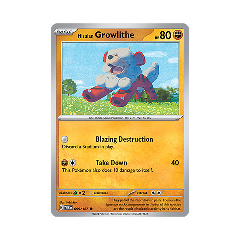 Hisuian Growlithe Reverse Holo 099/167