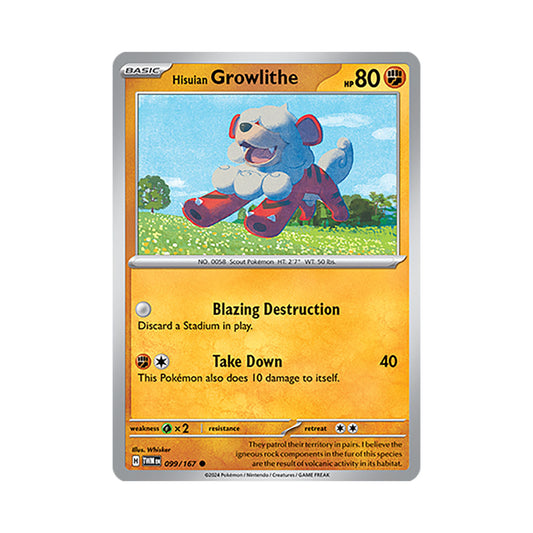 Hisuian Growlithe Reverse Holo 099/167