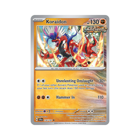 Koraidon Reverse Holo 116/191