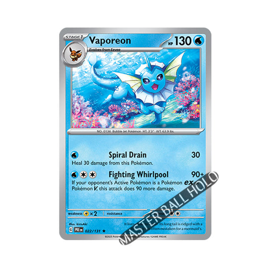 Vaporeon Master Ball Holo 022/131