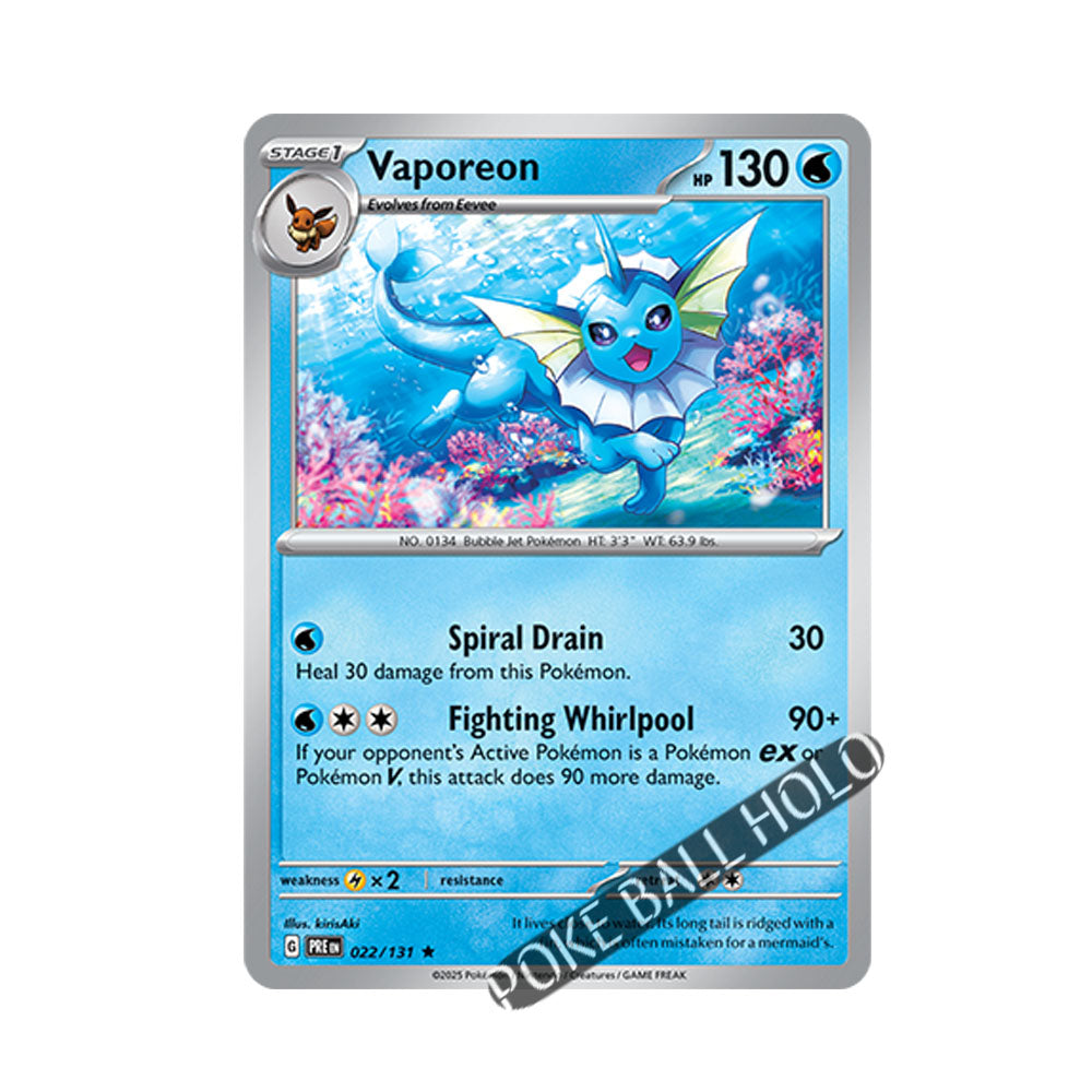 Vaporeon Poke Ball Holo 022/131