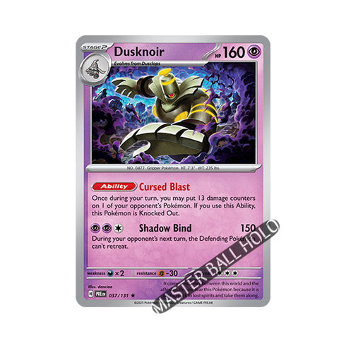 Dusknoir Master Ball Holo 037/131