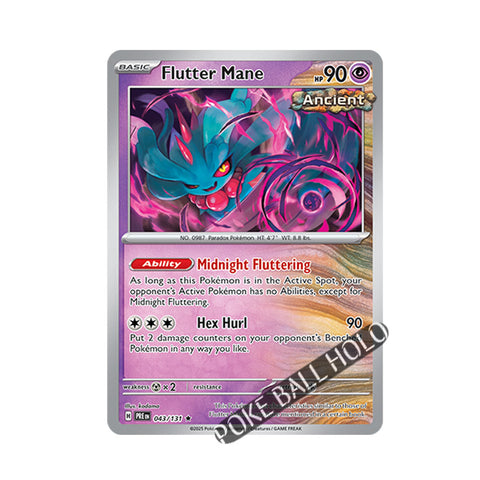 Flutter Mane Poke Ball Holo 043/131