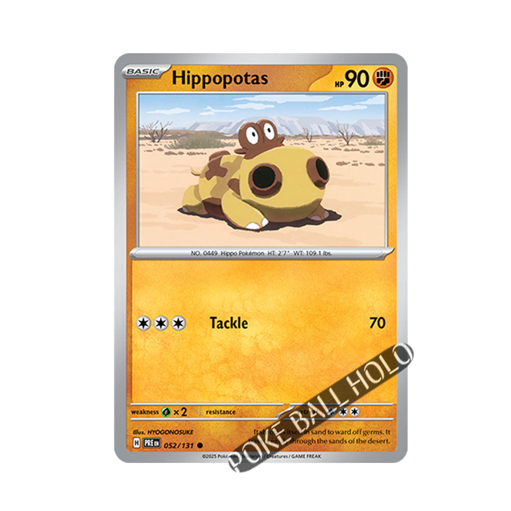 Hippopotas Poke Ball Holo 052/131