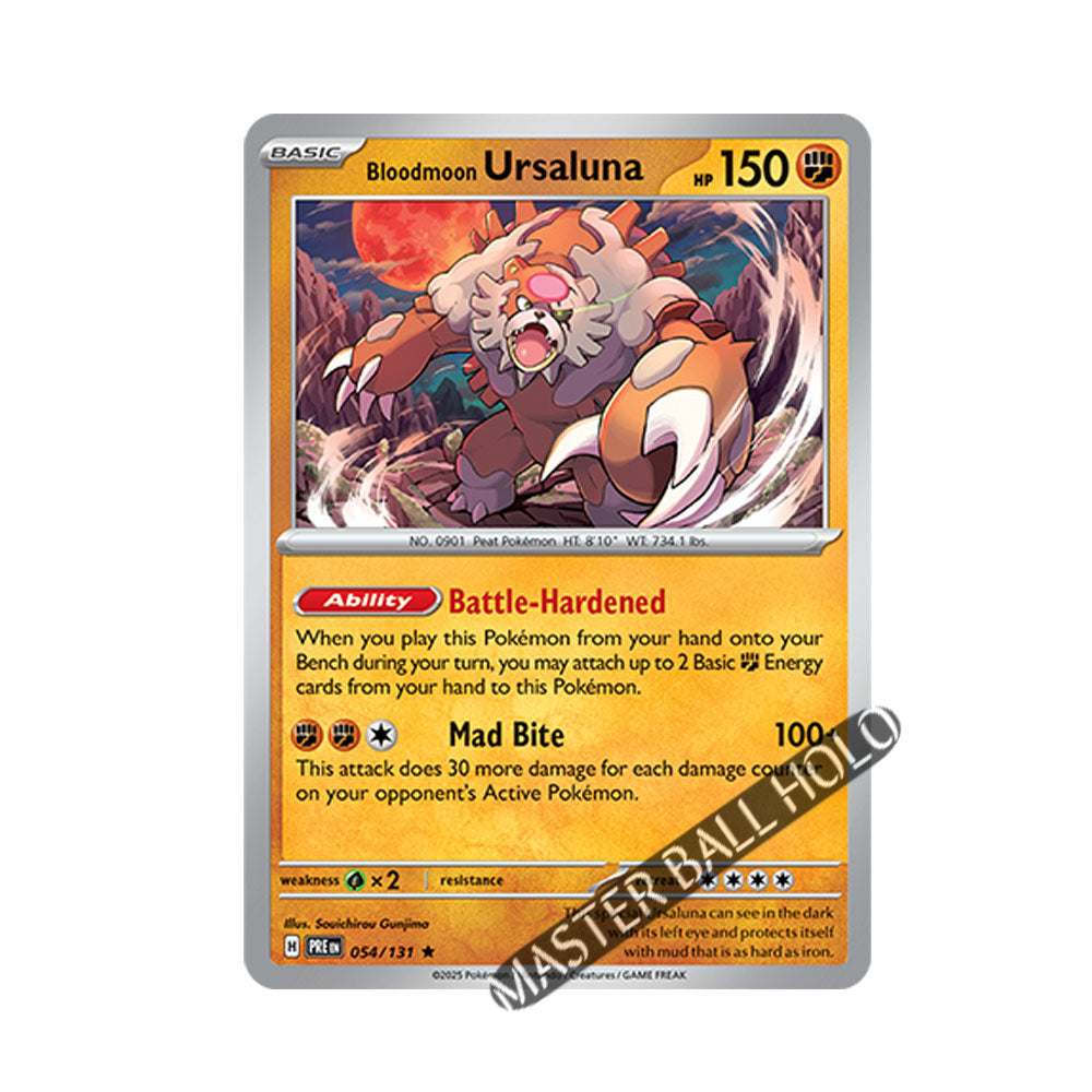 Bloodmoon Ursaluna Master Ball Holo 054/131