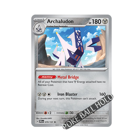 Archaludon Poke Ball Holo 070/131