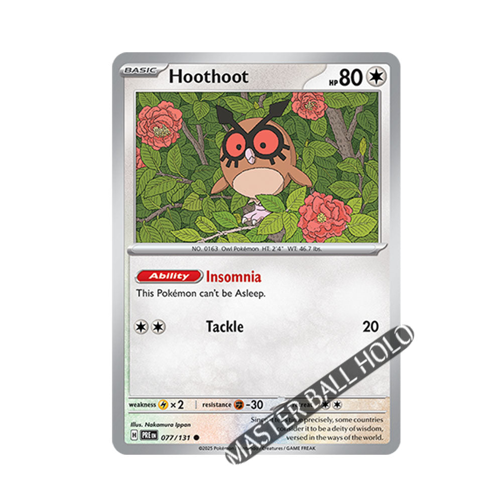 Hoothoot Master Ball Holo 077/131