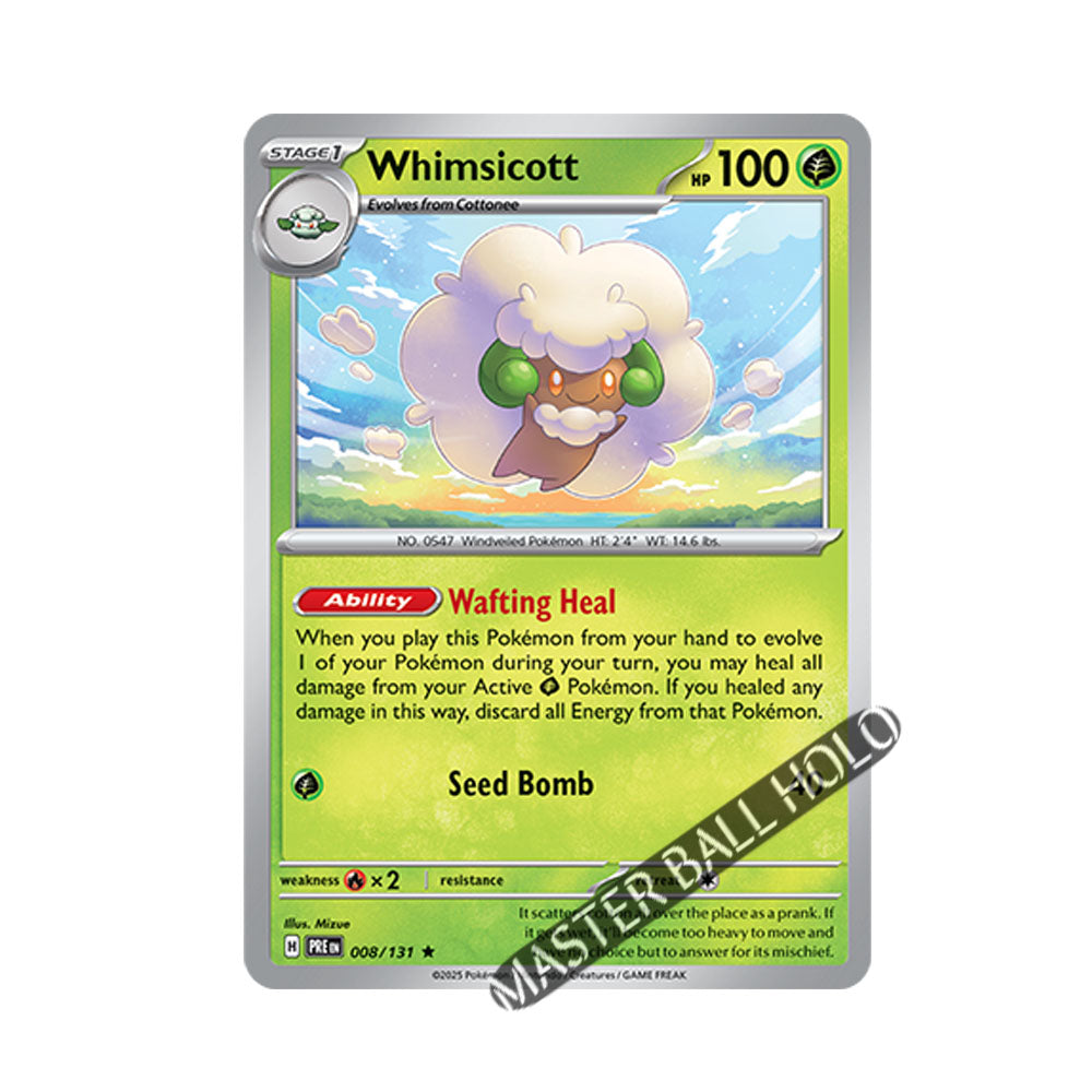 Whimsicott Master Ball Holo 008/131