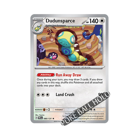 Dudunsparce Poke Ball Holo 080/131