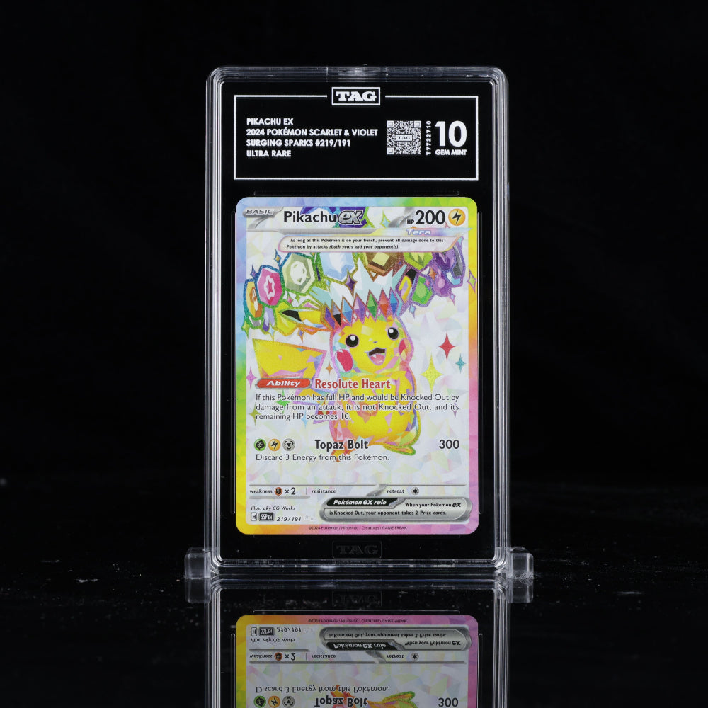 [TAG 10] PIKACHU EX 2024 POKEMON SCARLET & VIOLET SURGING SPARKS #219/191